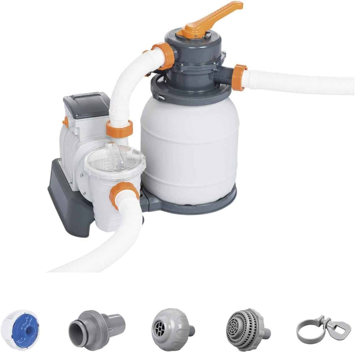Test du filtre à sable Bestway Flowclear 5678 l/h gris