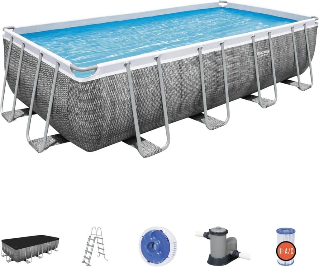 Test : piscine Bestway Power Steel motif rotin