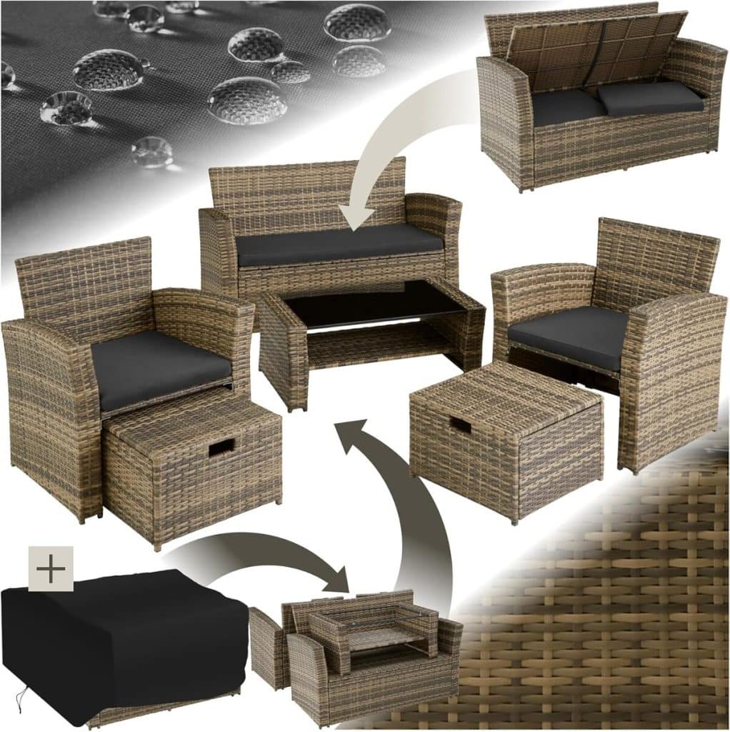 Test : salon de jardin TecTake en poly rotin