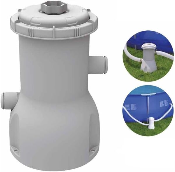 Avenli Piscine Tubulaire Amovible avec Filtre à Cartouche Ronde Ø 300 X 76 cm. Filtration 1200 L/H