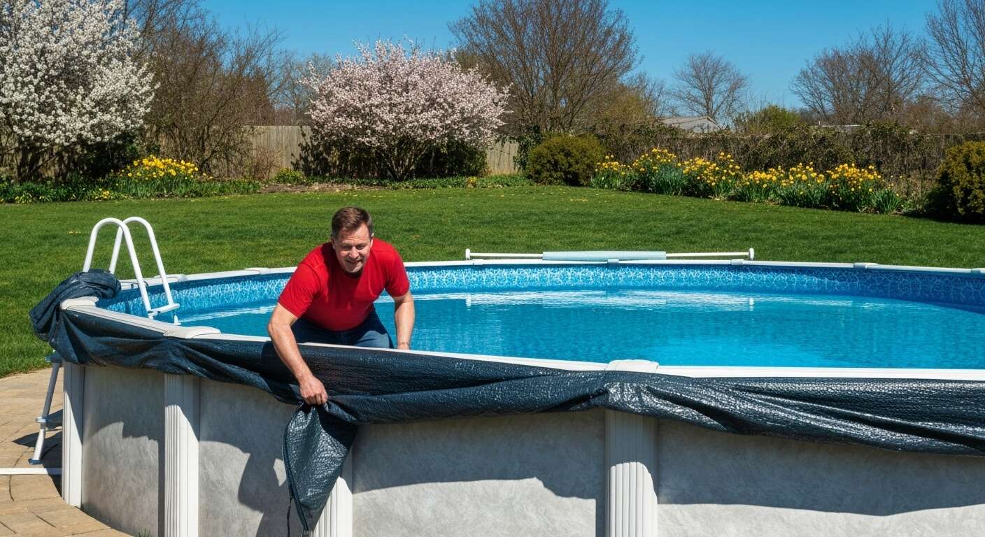 Retrait et stockage de la b&acirc;che au printemps