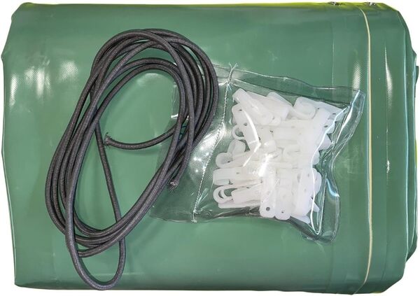 Bâche hivernage Piscine Hors Sol Michigan SPR 498 x 298 cm - Toile PVC 580 g/m² Vert Amande - Couverture Hiver