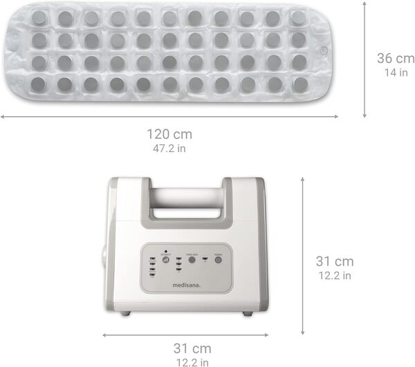 medisana BBS Bain à bulles, Baignoire à tapis à bulles, Tapis d'hydromassage, Distributeur d'arômes inclus, 3 niveaux d'intensité, Fonction de minuterie, Spa pour la maison, Bien-être