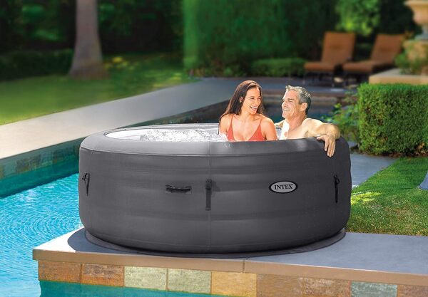 Intex Simple Spa 28482 Spa gonflable à bulles, idéal pour la détente et comme bain à remous, accessoires inclus, 795 L, 196 x 66 cm