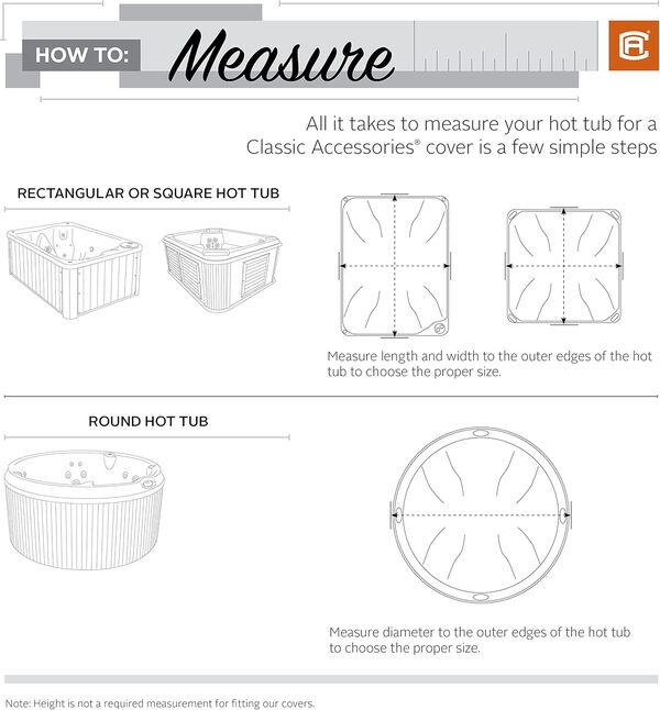 Classic Accessories 55-858-032001-EC Terrazzo Square Hot Tub Cover Large