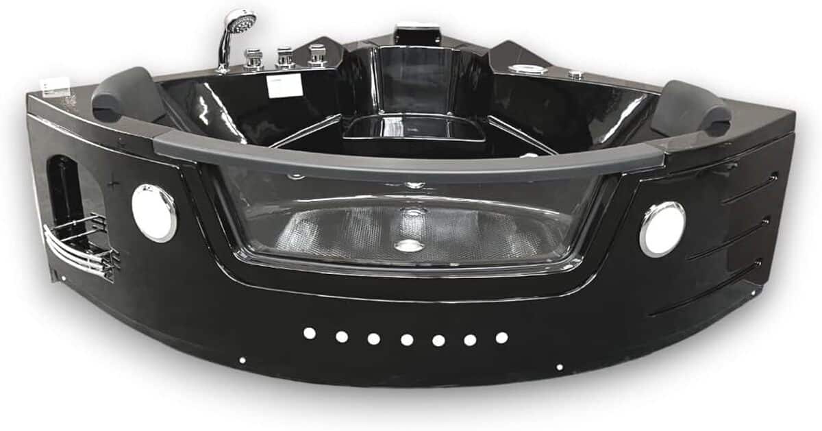 Test : baignoire balnéo Majestic noire - bain tourbillon chromothérapie