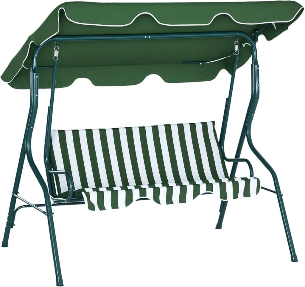 Test : balancelle de jardin Outsunny 3 places, confort et design