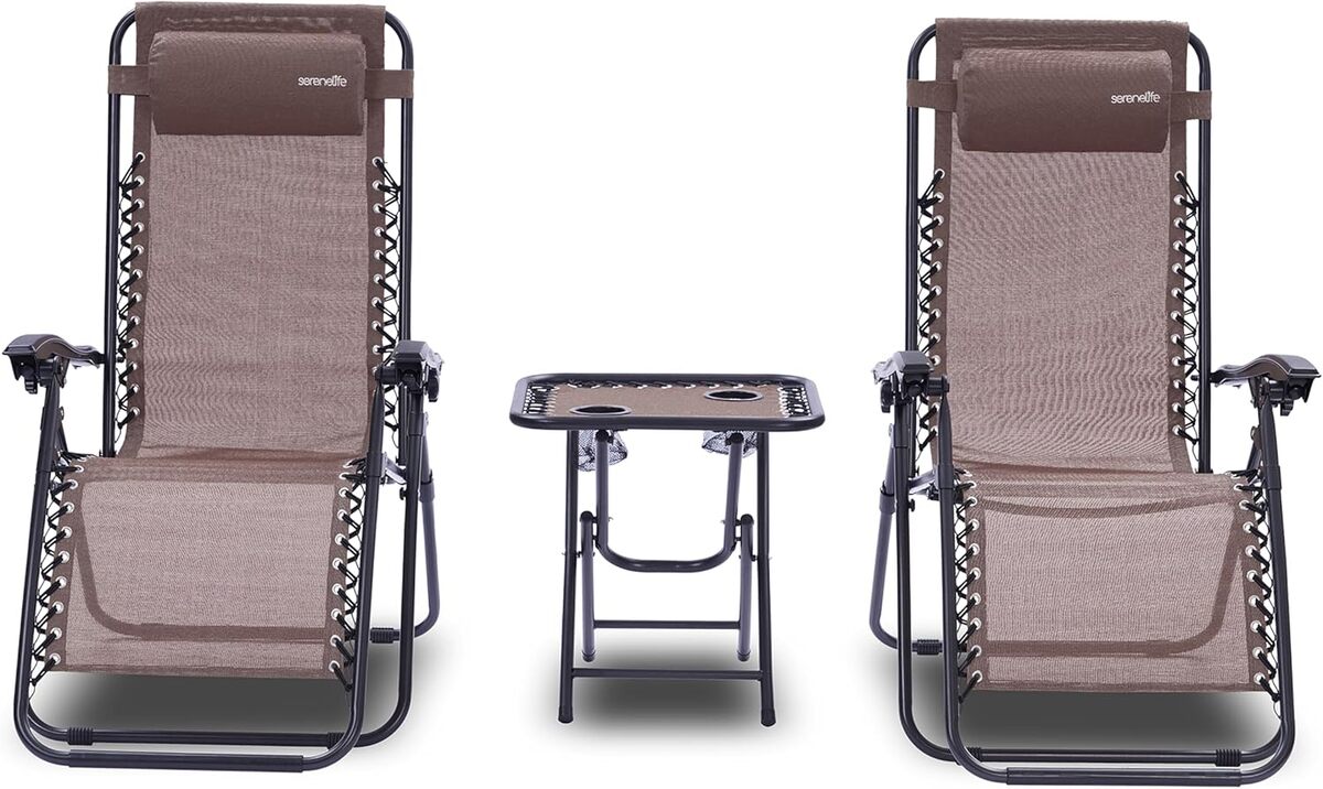 Test : chaises pliantes SereneLife avec table et porte-gobelets