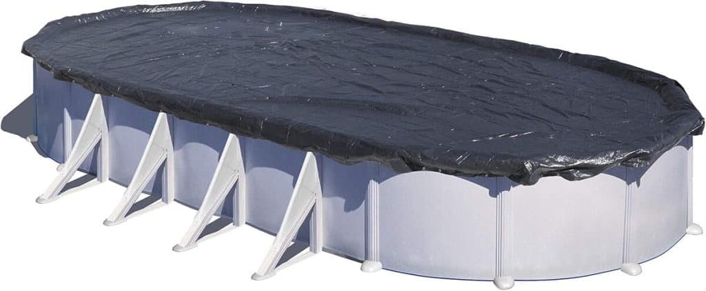 Test de la bâche d'hiver GRE CIPROV821 pour piscines ovales 800x470 cm
