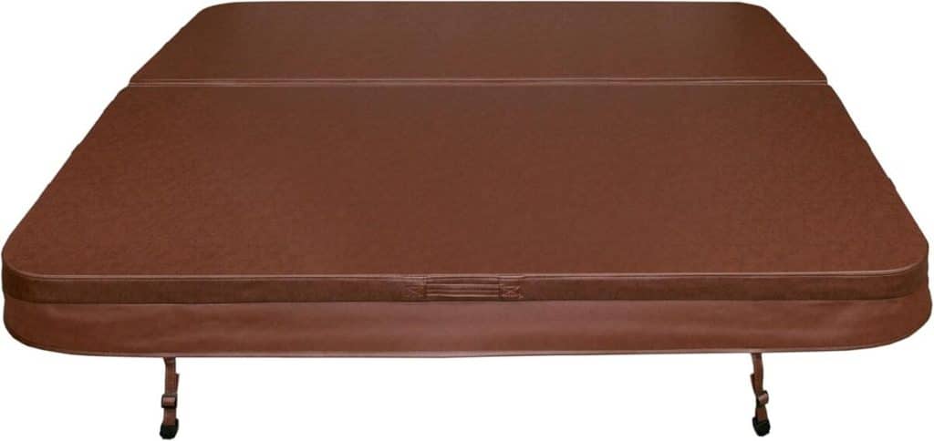Test de la couverture pour jacuzzi 220cm marron : protection pliable et sécurisée