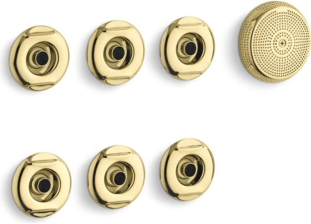 Test du flexjet Whirlpool trim kit en laiton poli vibrant