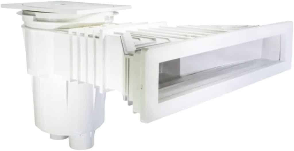 Test du skimmer XXL Astralpool Norm : 17, 5L liner/béton blanc