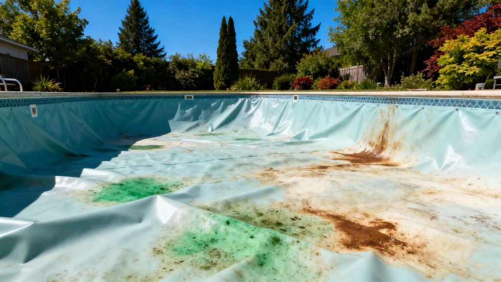 Tâches sur Liner de Piscine : causes et Solutions