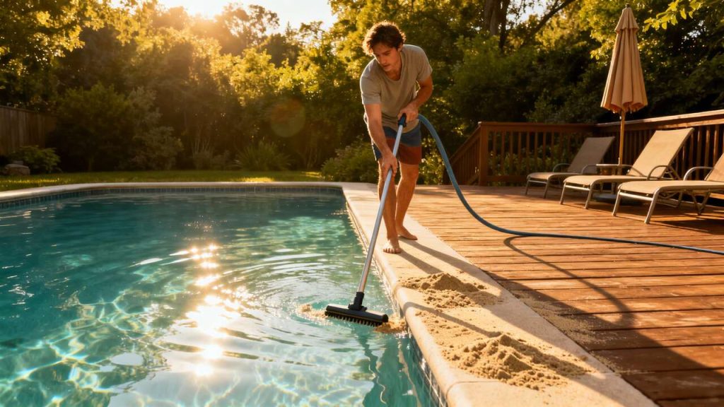 Comment enlever le sable au fond de la piscine ?