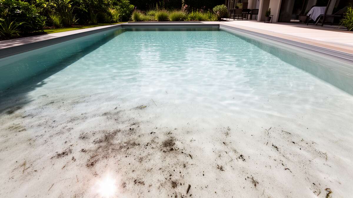 Identifier les types de salet&eacute;s pr&eacute;sentes au fond de la piscine