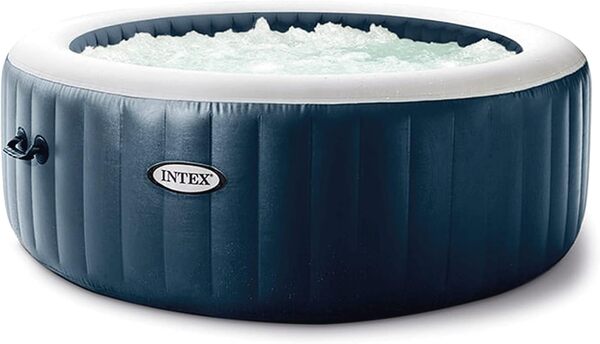 Intex - 28430EX - Pure Spa Blue Navy 4 Places & PureSpa Plastic Beverage Holder-Beige 26 x 22 x 18 cm