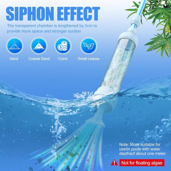 Aspirateur de spa, compatible avec aspirateur de spa 6250 Paradise Power autonome, pas de pompage, piles, ramasse des pierres, des centimes, du sable de plage dans un jacuzzi, spa, piscine hors sol