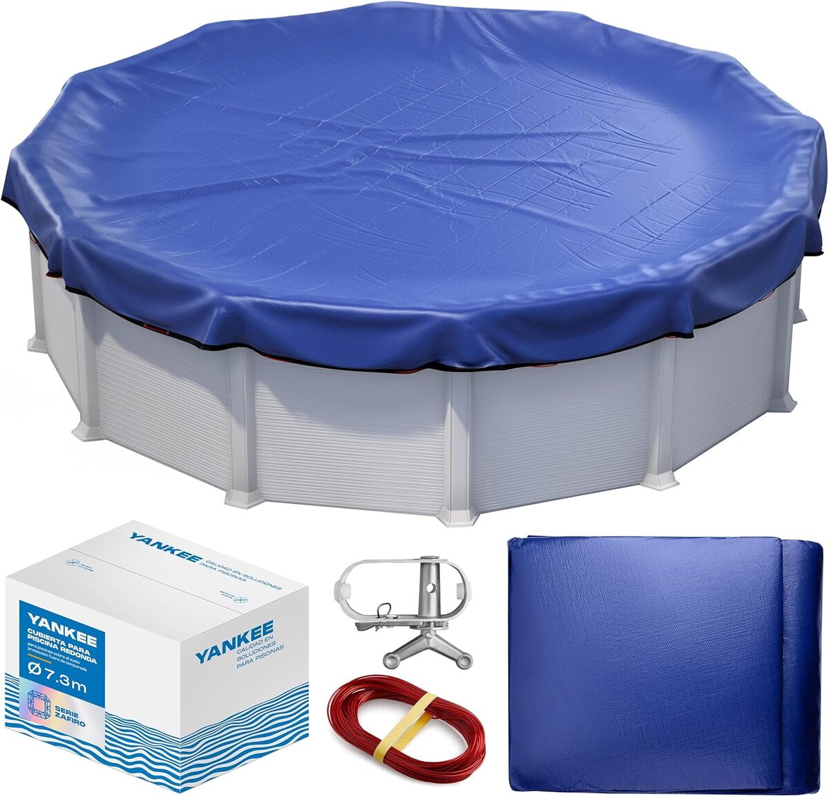 Test : bâche piscine ronde Yankee Ø 850 cm résistante