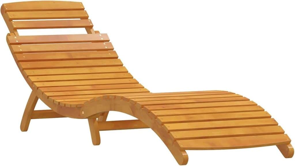 Test : chaise longue réglable vidaXL en bois d'acacia pour le jardin