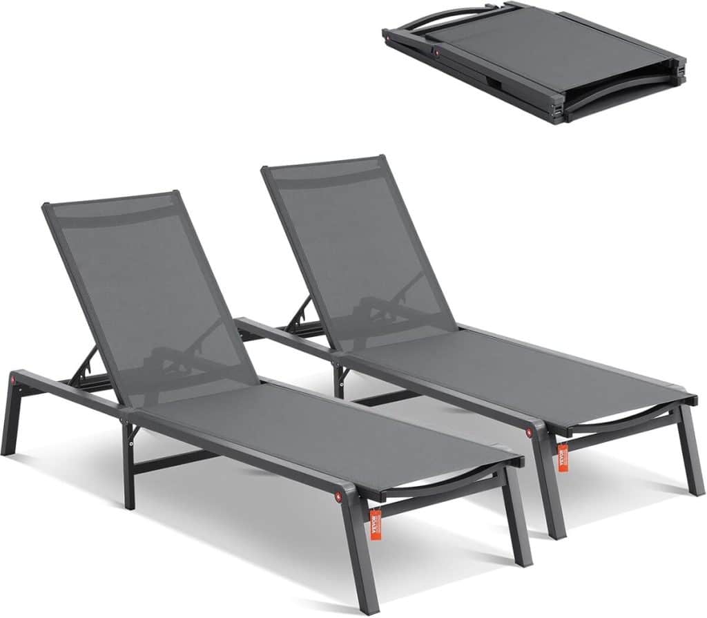 Test : chaise longue VEVOR transat pliable jardin 5 positions