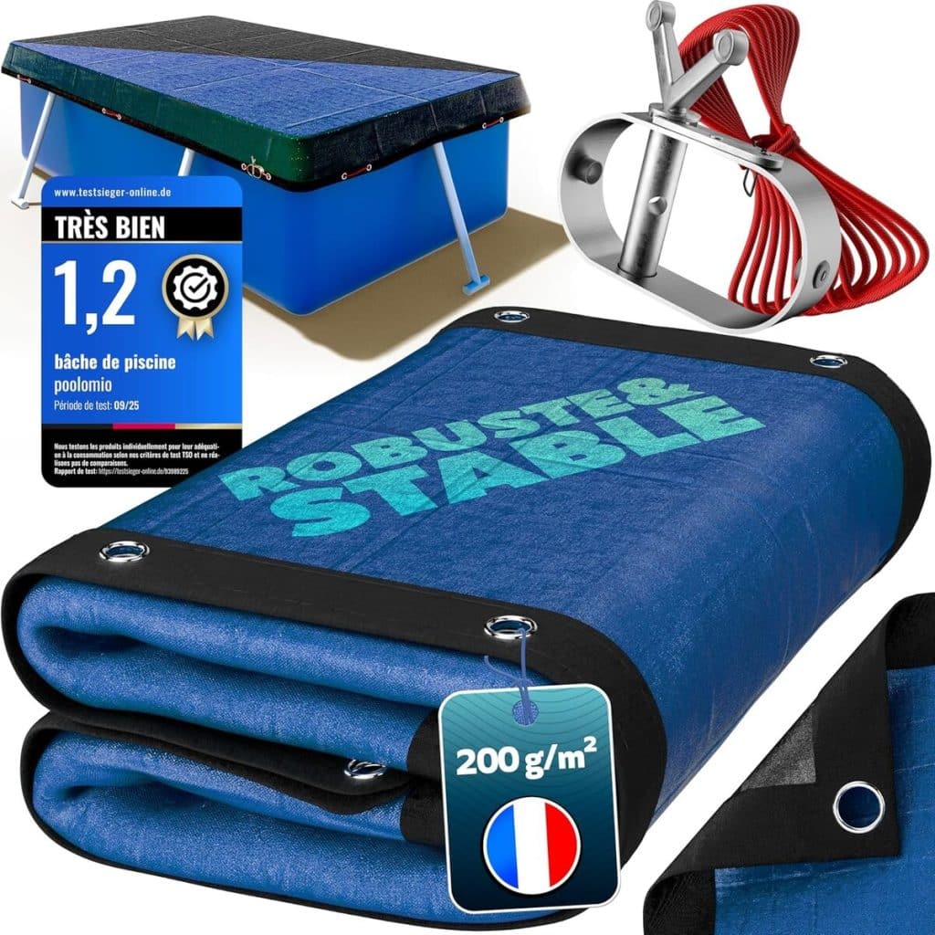 Test : couverture solaire et hivernage pour piscine poolomio® 7x4 m
