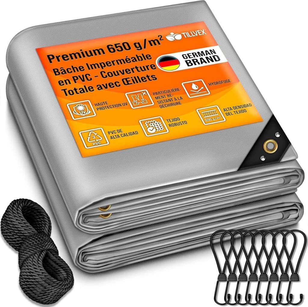 Test de la bâche tillvex imperméable et indéchirable 650 g/m²