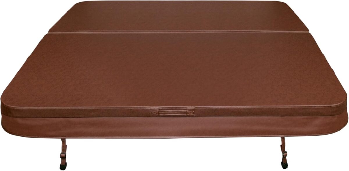 Test de la couverture pour jacuzzi 210 cm en PVC et cuir