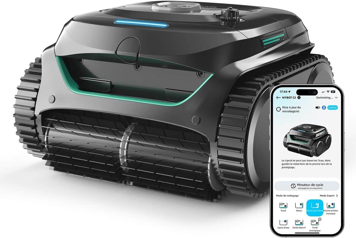 Test du robot piscine wybot C2 : l'efficacité sans fil en action