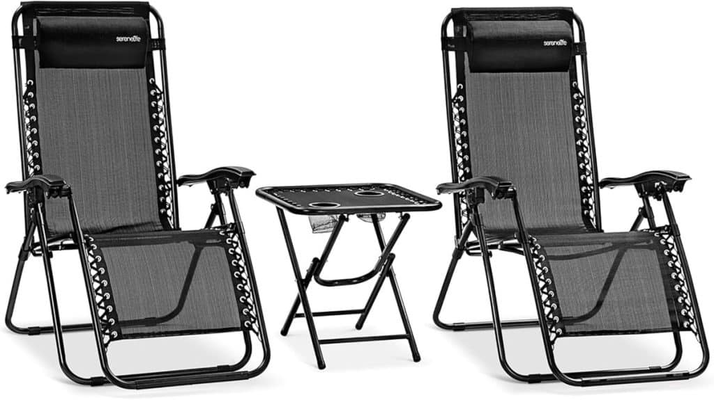 Test du set 2 chaises longues SereneLife : confort et praticité en extérieur