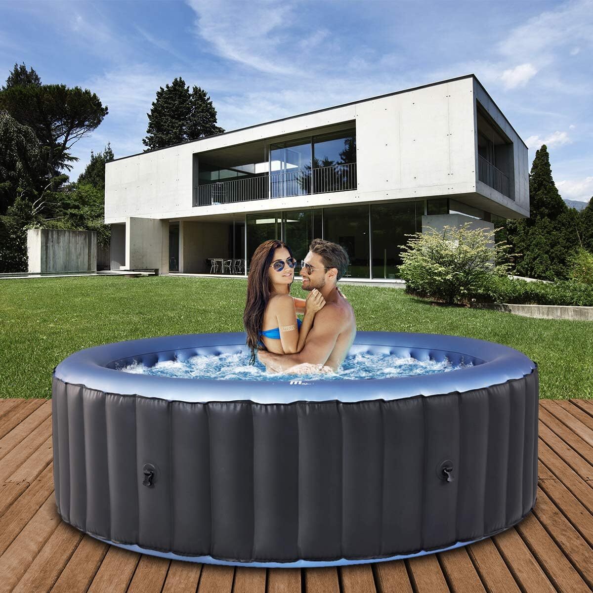 Test du spa gonflable Miweba MSPa Bergen : 6 personnes, 138 jets, télécommande