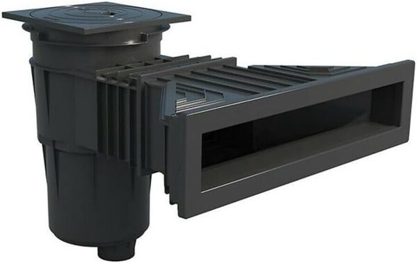 Astralpool Pièce à sceller Piscine - Skimmer XXL Parker -17,5L Liner/Béton - modèle Norm - Gris Anthracite de