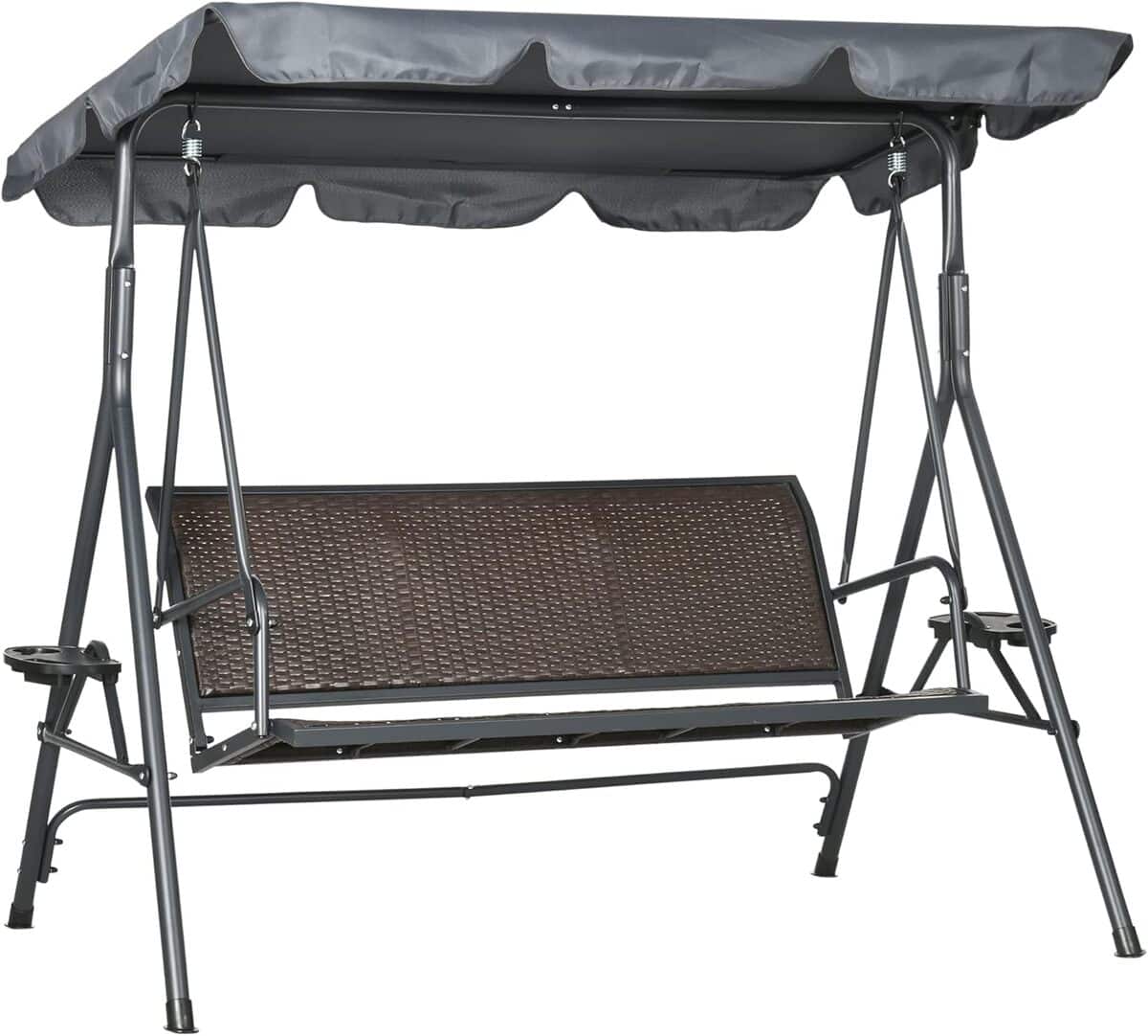 Test : balancelle Outsunny 3 places en résine tressée