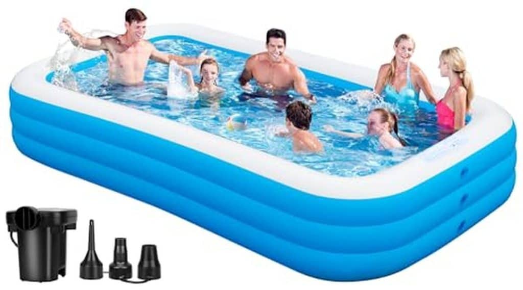 Test de la piscine gonflable extra large avec pompe pour adultes et famille