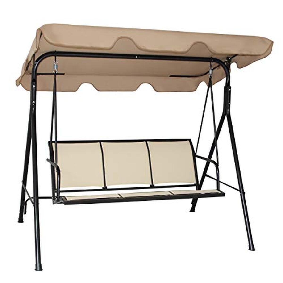 Revue de la balancelle de jardin 3 places Costway avec toit imperméable