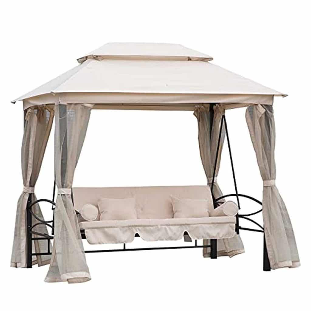 Test balancelle Outsunny 3 places style colonial