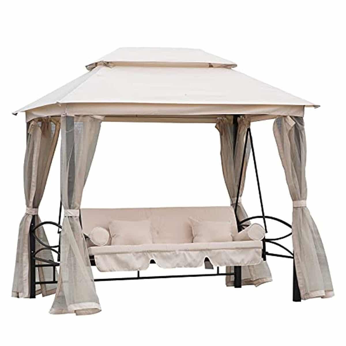 Test balancelle Outsunny 3 places style colonial