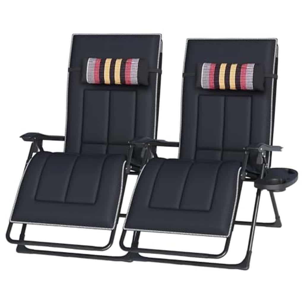 Test : chaise longue pliante OVLRIJP avec appui-tête et porte-gobelet