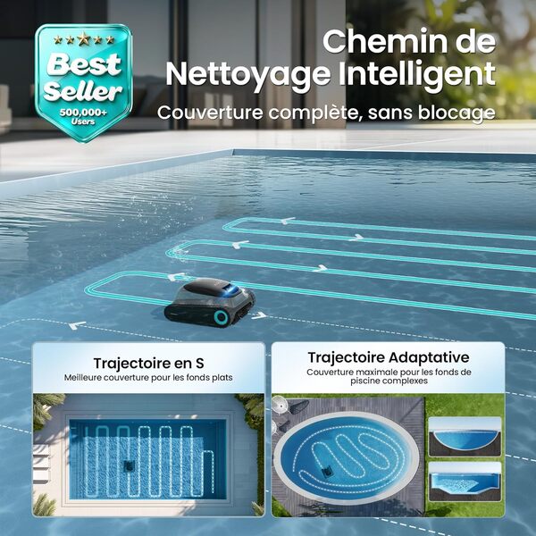 Explorez les capacités avancées du robot piscine Aiper Scuba S1 : navigation intelligente, autonomie étonnante de 180 min et performance de nettoyage optimisée.