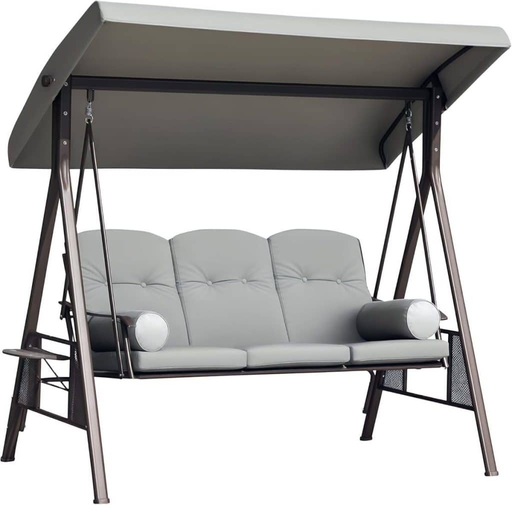Test balancelle Outsunny : confort 3 places et toit ajustable
